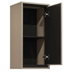 Pensile bagno sospeso 35x72h cm 1 anta tortora nero Linda