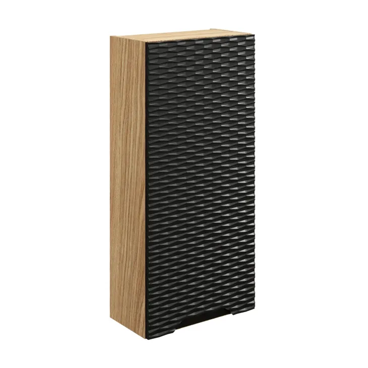 Pensile bagno sospeso 35x75h cm 1 anta nero rovere Swim