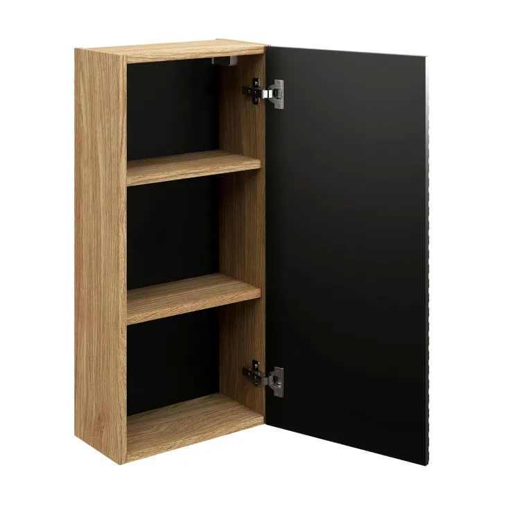 Pensile bagno sospeso 35x75h cm 1 anta nero rovere Swim