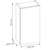 Pensile bagno sospeso 30x57h cm 1 anta rovere Rovery