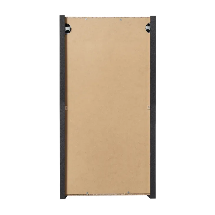 Pensile bagno sospeso 30x57h cm cannettato 1 anta nero Cleany