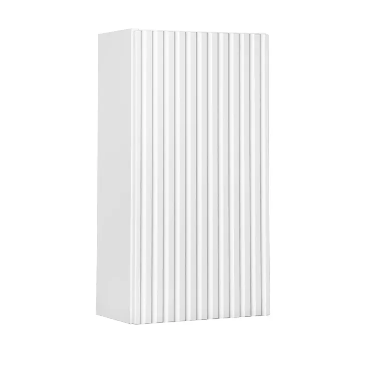 Pensile bagno sospeso 30x57h cm cannettato 1 anta bianco Cleany