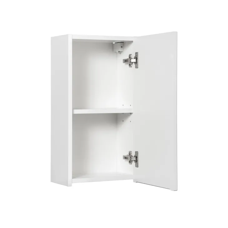 Pensile bagno sospeso 30x57h cm cannettato 1 anta bianco Cleany