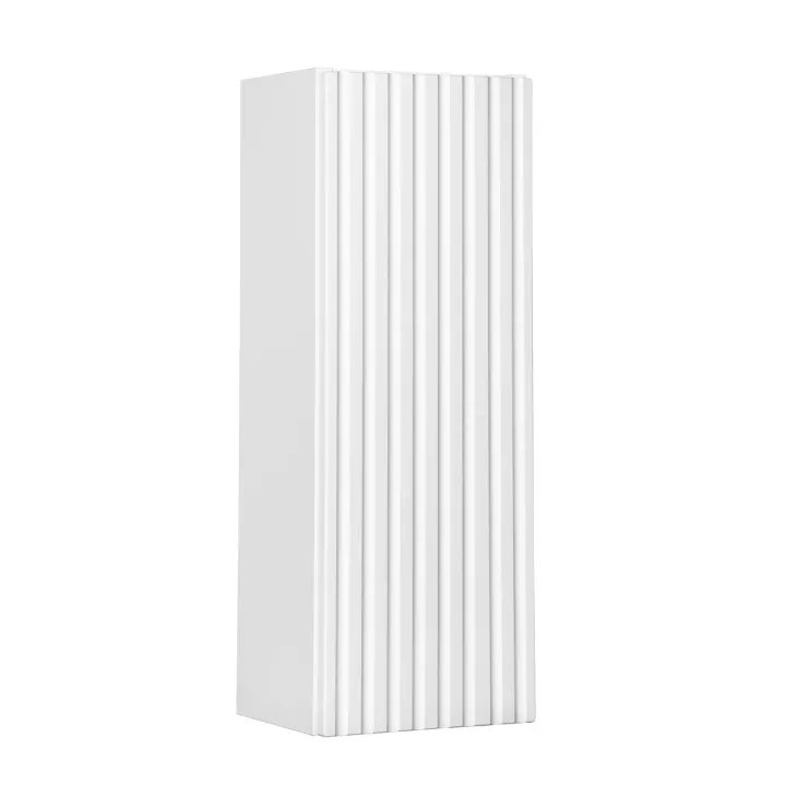 Pensile bagno sospeso 20x57h cm cannettato 1 anta bianco Cleany