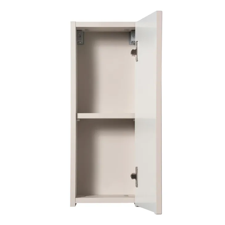 Pensile bagno sospeso 20x57h cm cannettato 1 anta beige Cleany