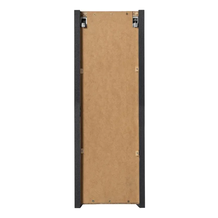 Pensile bagno sospeso 20x57h cm cannettato 1 anta nero Cleany