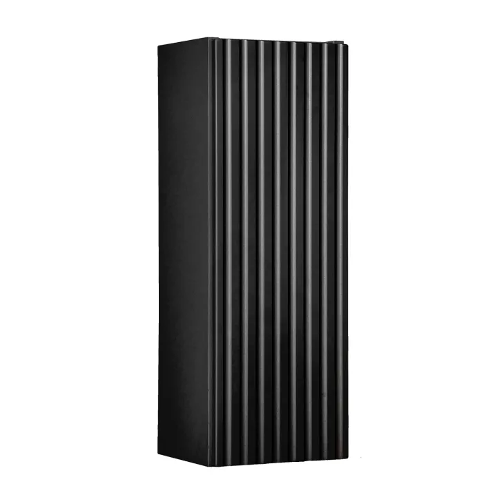Pensile bagno sospeso 20x57h cm cannettato 1 anta nero Cleany