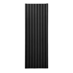 Pensile bagno sospeso 20x57h cm cannettato 1 anta nero Cleany