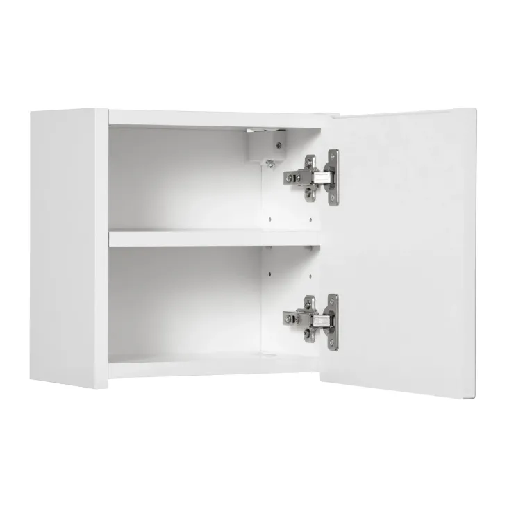 Pensile cubo bagno sospeso 30x30h cm cannettato 1 anta bianco Cleany