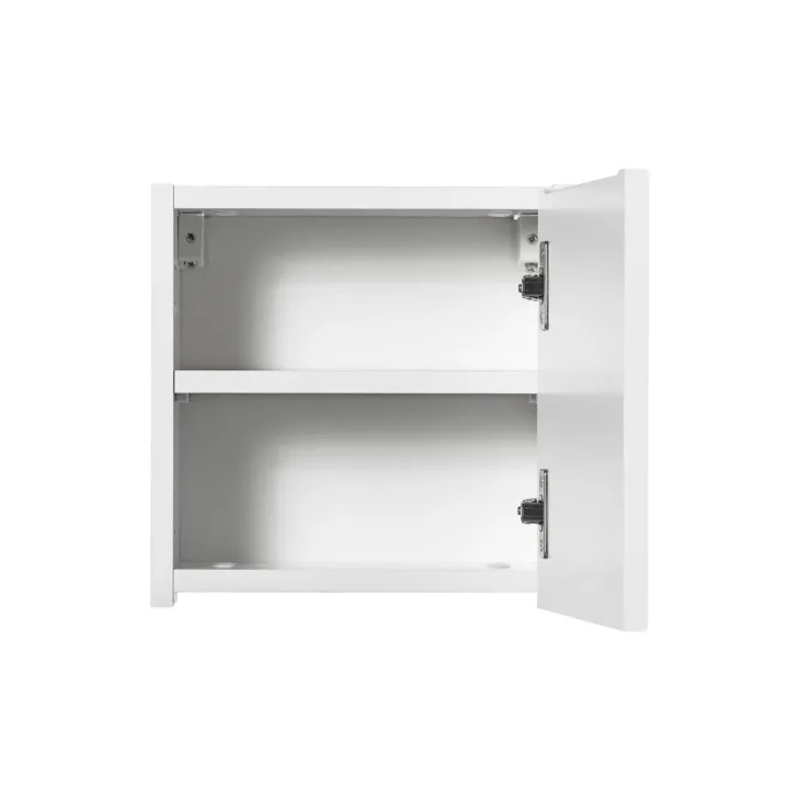 Pensile cubo bagno sospeso 30x30h cm cannettato 1 anta bianco Cleany