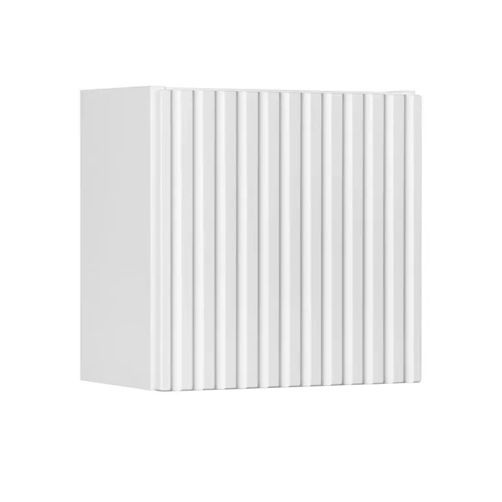 Pensile cubo bagno sospeso 30x30h cm cannettato 1 anta bianco Cleany