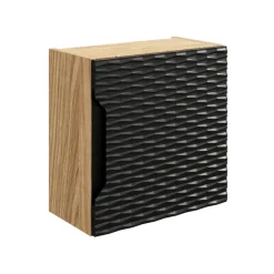 Pensile cubo bagno sospeso 35x35h cm 1 anta nero rovere Swim