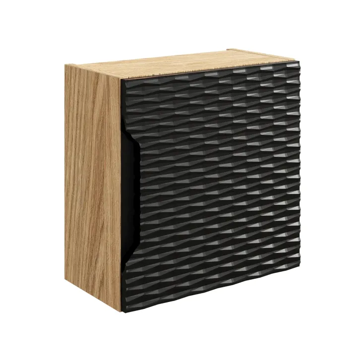 Pensile cubo bagno sospeso 35x35h cm 1 anta nero rovere Swim