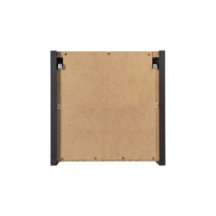 Pensile cubo bagno sospeso 30x30h cm cannettato 1 anta nero Cleany