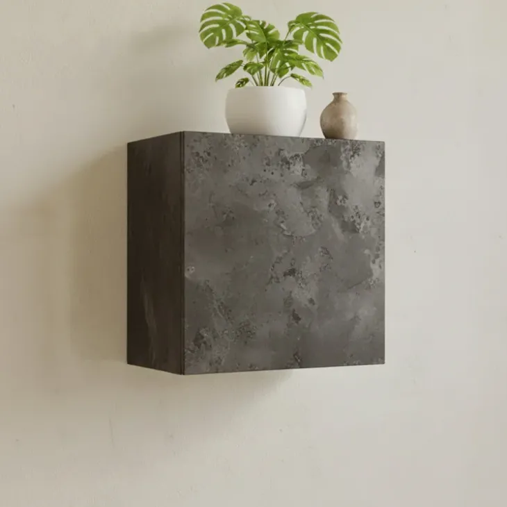 Pensile cubo da parete 55x50h cm 1 anta ossido Infinity