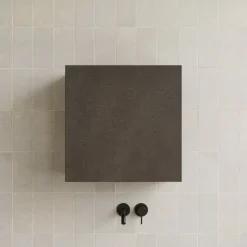 Pensile cubo sospeso bagno 55x50h cm 1 anta reversibile ossido nero Sunset