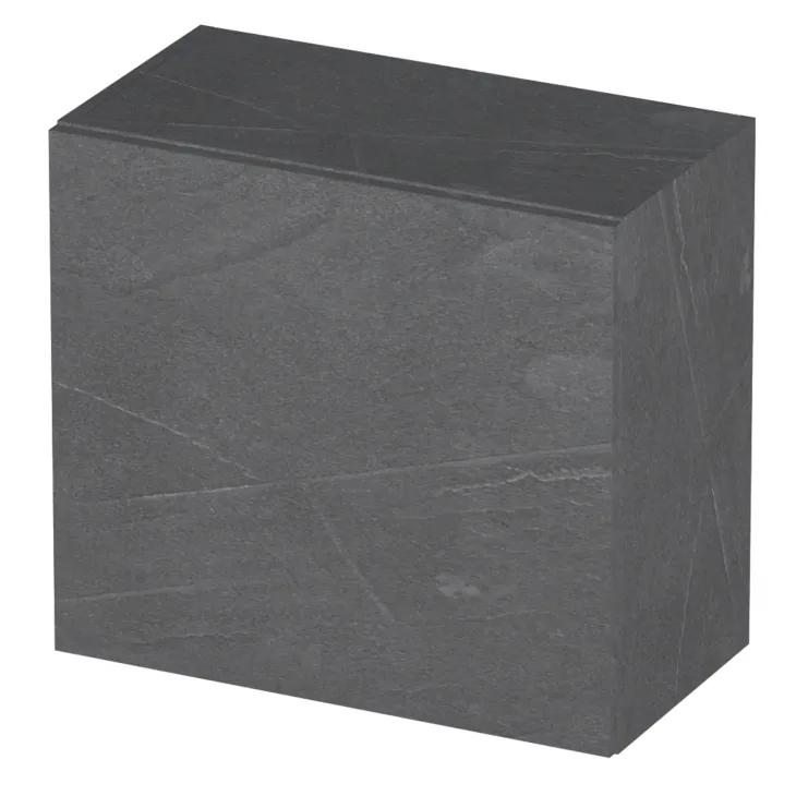 Pensile cubo sospeso bagno 55x50h cm 1 anta reversibile antracite Sunset