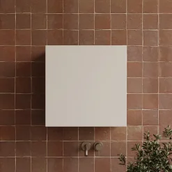 Pensile cubo sospeso bagno 55x50h cm 1 anta reversibile beige Sunset