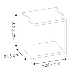 Pensile cubo 27x28h cm bianco opaco Corallo