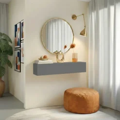Pensile orizzontale 138x29h cm 1 anta reversibile grigio scuro Sunset