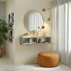 Pensile orizzontale 138x29h cm 1 anta taglio obliquo reversibile grigio scuro Sunset