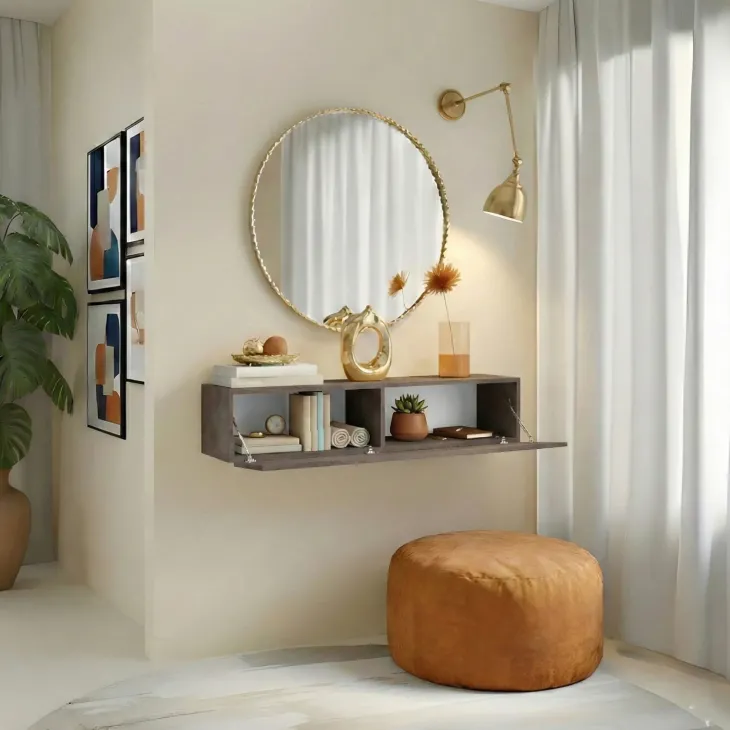 Pensile orizzontale 138x29h cm 1 anta reversibile marrone bronzo Sunset