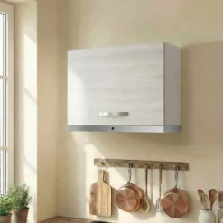 Pensile per cappa 60x48h cm 1 anta bianco frassinato Talise