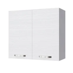 Pensile scolapiatti 80x72h cm 2 ante bianco frassinato Talise