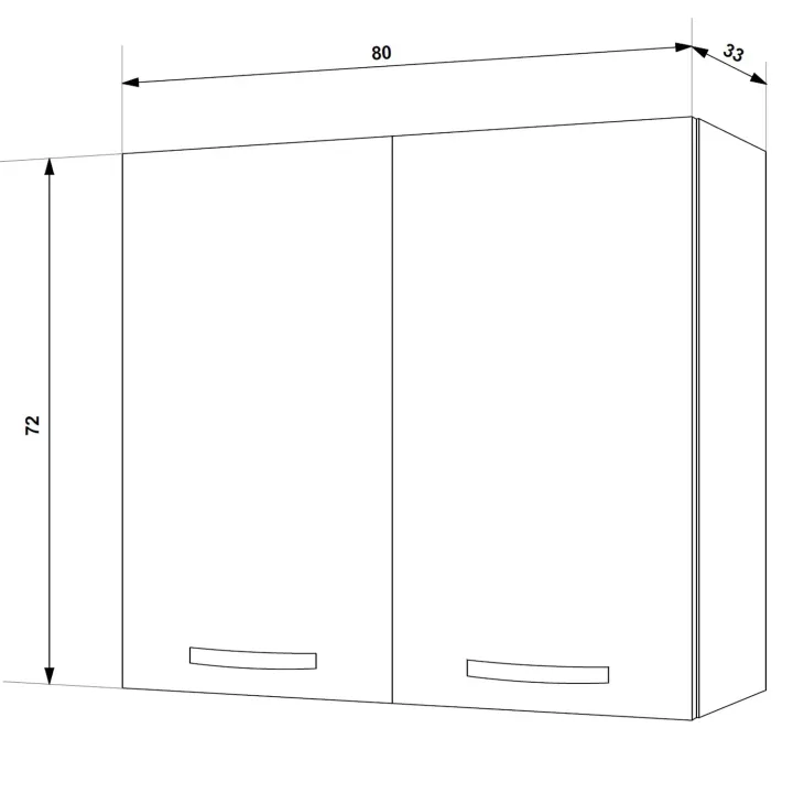 Pensile scolapiatti 80x72h cm 2 ante bianco frassinato Talise