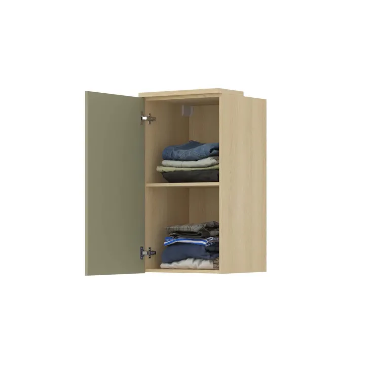 Pensile sospeso 45x83h cm 1 anta reversibile verde salvia rovere Elvira