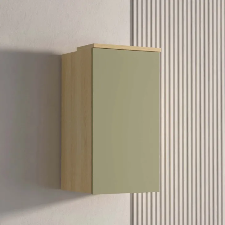 Pensile sospeso 45x83h cm 1 anta reversibile verde salvia rovere Elvira