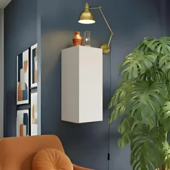 Pensile verticale 29x69h cm 1 anta reversibile bianco lucido Sunset