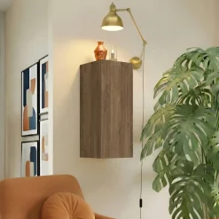 Pensile verticale 29x69h cm 1 anta reversibile rovere scuro Sunset