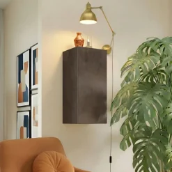 Pensile verticale 29x69h cm 1 anta reversibile marrone bronzo Sunset