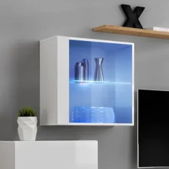 Pensile vetrinetta 60x60h cm bianco Geo