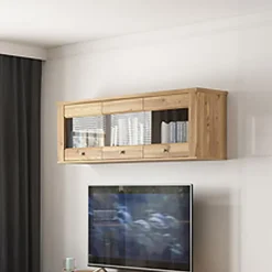 Pensile 156x50h cm 3 ante soggiorno rovere scuro Lucca