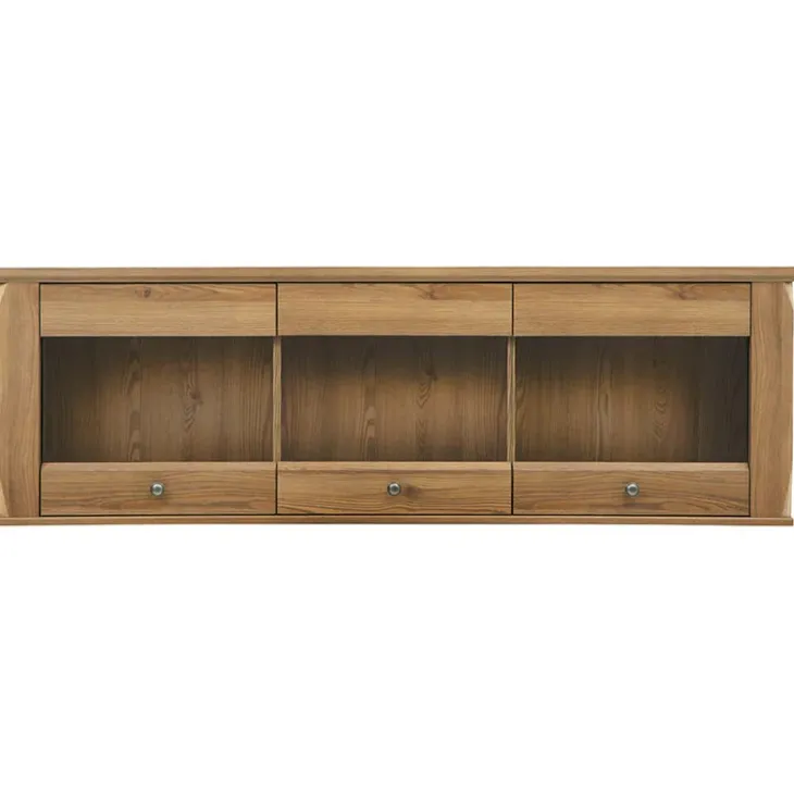 Pensile 156x50h cm 3 ante soggiorno rovere scuro Lucca