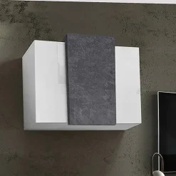 Pensile 90x66h cm moderno salotto bianco ossido Milos Gihome®