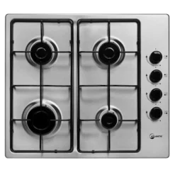 Piano cottura 4 fuochi gas 60cm acciaio Atlantic