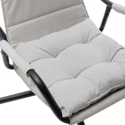 Poltrona da giardino a dondolo sospesa 103x212h cm nero grigio Onda