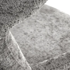 Poltrona design girevole imbottita in tessuto grigio Mappy