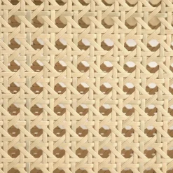 Poltrona design soggiorno in rattan naturale beige nero Niceto