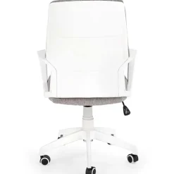 Poltrona design ufficio in tessuto beige bianco Nikki