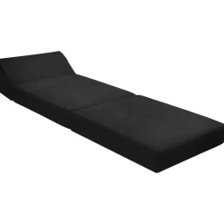 Poltrona divano letto pieghevole 90cm modulo singolo nero Lorin