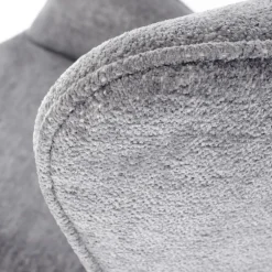 Poltrona imbottita design moderno in tessuto grigio nero Chantilly
