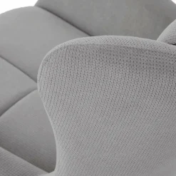 Poltrona imbottita in tessuto grigio nero Snooz