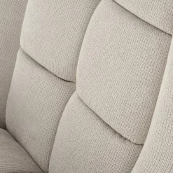 Poltrona imbottita in tessuto beige nero Snooz