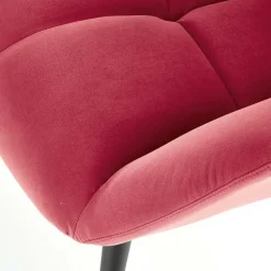 Poltrona imbottita in velluto bordeaux nero Polly