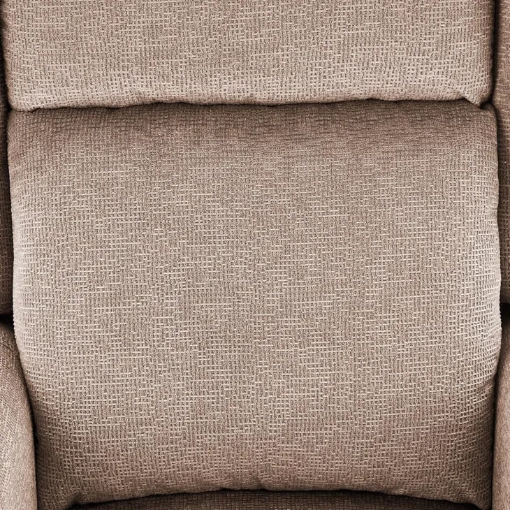 Poltrona reclinabile imbottita in tessuto beige Cassiopea