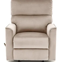 Poltrona reclinabile imbottita in tessuto beige Benuat